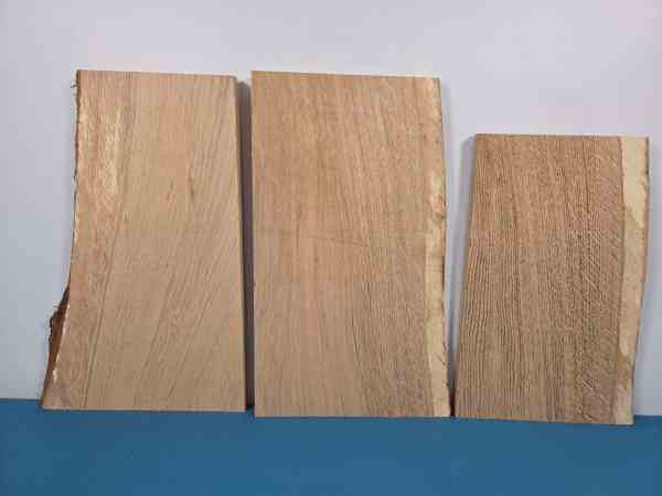 Quarter sawn oak offcuts with smooth surfaces and natural wood grain.